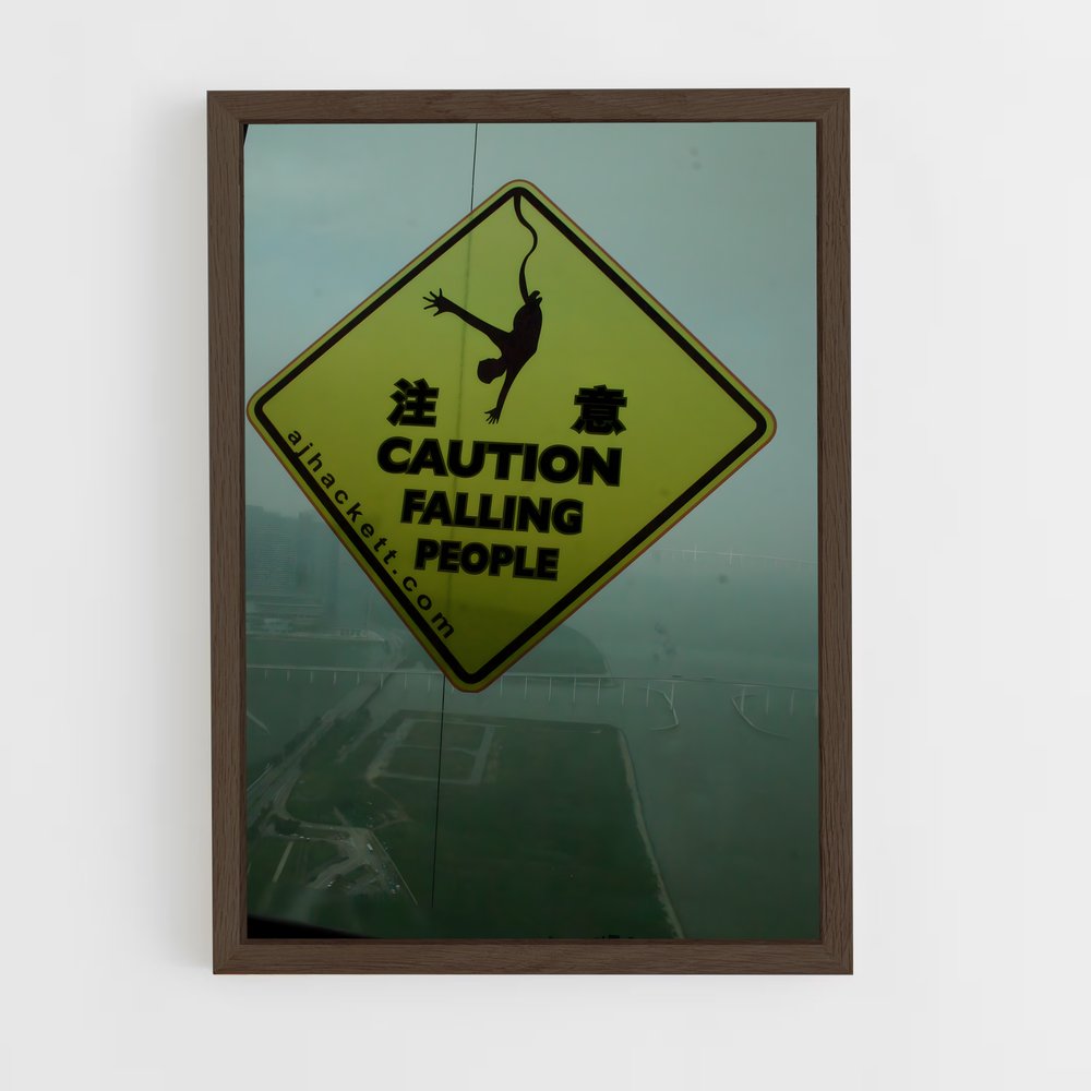 Poster Alerte au Bungee – affiche Saut à l’élastique (vue 5)